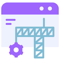 build website flat icon