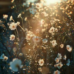 Bunch of Flowers in the Grass