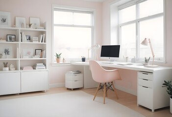 minimalist interior design style futuristic home office sleek furniture state of the art technology
