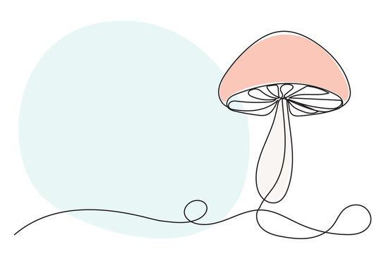 recommend clip art: Mushroom Line Art. Abstract Mushroom Silhouette Outline Doodle Contour Hand Drawn Illustration. Mushroom Curve Line Symbol Icon	
