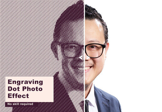 Engraved Dot Photo Effect