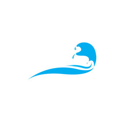 Water wave icon vector illustration.