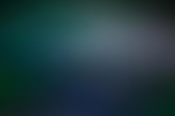 Obraz premium Dark green and dark blue gradient with grainy background.