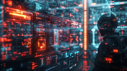 Fototapeta premium Cyberspace Control Center.