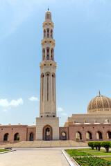 Obraz premium Sultan Qaboos Grand Mosque at day. Muscat. Sultanate of Oman