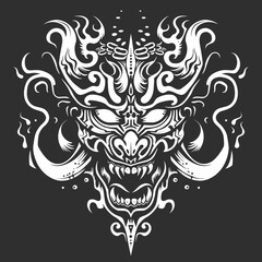 Naklejka premium tribal vector demon isolated 