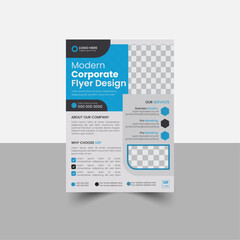 Modern Corporate flyer design template set, professional business flyer layout vector
