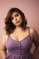 Fototapeta premium 女, 女性, 肥満, 太った女性, 多様性, ピンク, モデル, 美しい女性, women, female, obese, fat women, diversity, pink, model, beautiful women