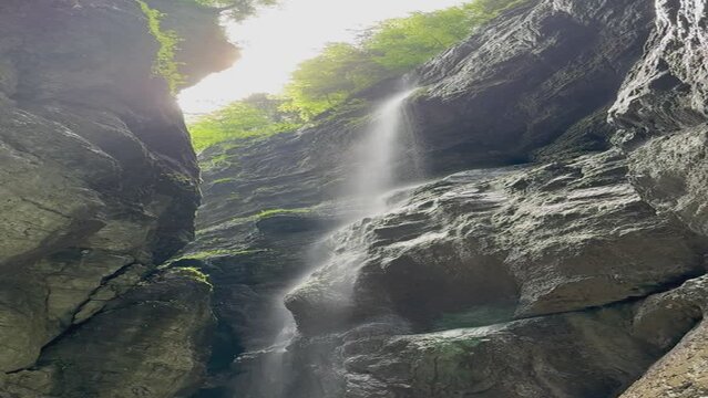 Canyon with waterfalls, Garmisch, Partnachklamm, Germany