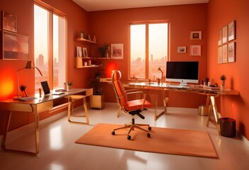 minimalist interior design style futuristic home office sleek furniture state of the art technology