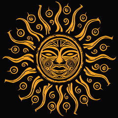 Sun Tribal Illustration