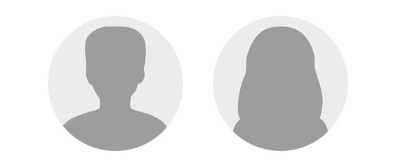 Flat illustration in grayscale. Avatar, user profile, person icon, profile picture. Suitable for social media profiles, icons, screensavers and as a template... © TA Sydoruk