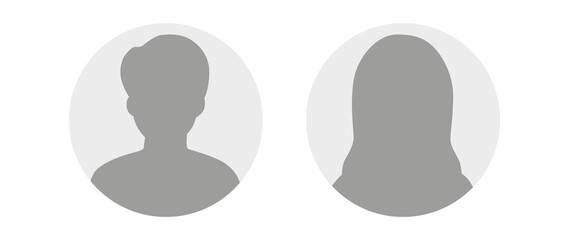 Flat illustration in grayscale. Avatar, user profile, person icon, profile picture. Suitable for social media profiles, icons, screensavers and as a template... © TA Sydoruk