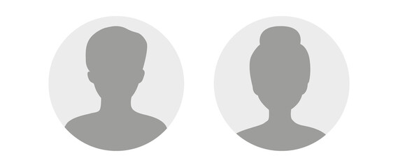 Flat illustration in grayscale. Avatar, user profile, person icon, profile picture. Suitable for social media profiles, icons, screensavers and as a template...
