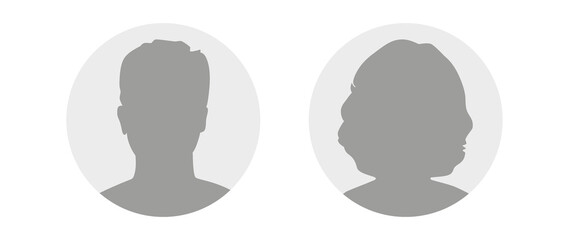 Flat illustration in grayscale. Avatar, user profile, person icon, profile picture. Suitable for social media profiles, icons, screensavers and as a template...