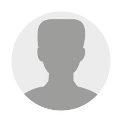 Flat illustration in grayscale. Avatar, user profile, person icon, profile picture. Business profile of a woman. Suitable for social media profiles, icons, screensavers and as a template..