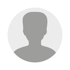 Flat illustration in grayscale. Avatar, user profile, person icon, profile picture. Business profile of a woman. Suitable for social media profiles, icons, screensavers and as a template..