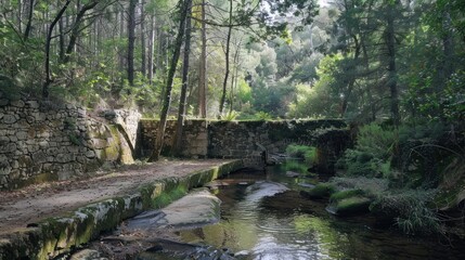 Scenic Hike through Historic Mills Trail in Rio Medio Mino La Coruna