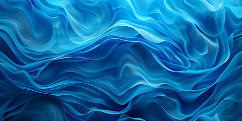 Obraz premium abstract blue background with smooth wave lines