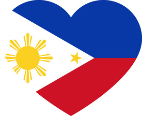 Heart icon inside Philippines flag