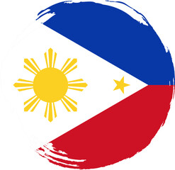 Grunge Brush Circular on Philippines Flag