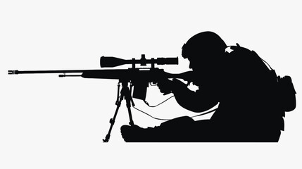 Sniper Targetman Military Silhouette