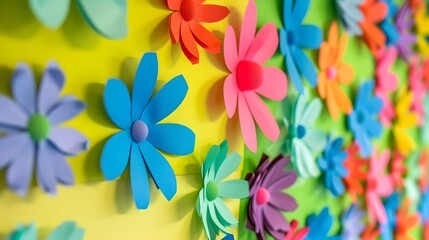Colorful Floral Bulletin Board for New School Year