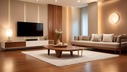 Fototapeta premium minimalist interior design style futuristic home office sleek furniture state of the art technology