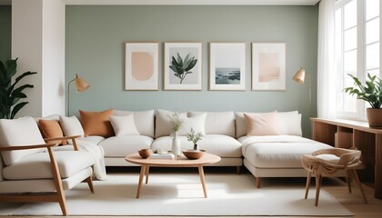 Obraz premium minimalist interior design style futuristic home office sleek furniture state of the art technology