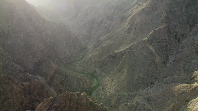 Presa del Parralillo Gran Canarias Rugged Beauty: Aerial View of a Canyon