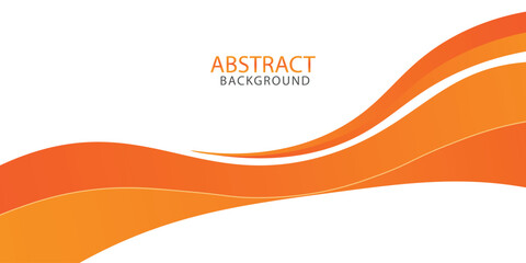 Vector orange line background curve element with white space for text and message design, overlapping layers, vector.