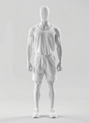 Obraz premium White male mockup in athletic wear