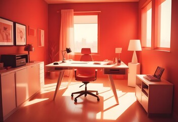 minimalist interior design style futuristic home office sleek furniture state of the art technology
