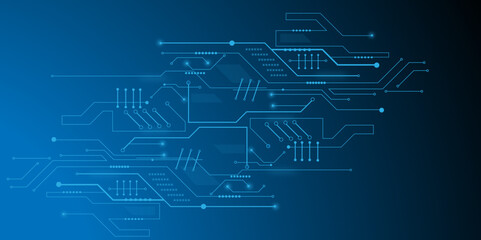 High-tech technology texture circuit board texture. Abstract background electronic printed circuit board, with dot and connection line.