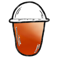 Ice thai tea cartoon doodle