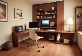 minimalist interior design style futuristic home office sleek furniture state of the art technology