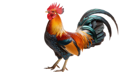 Rooster on a transparent background