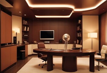 minimalist interior design style futuristic home office sleek furniture state of the art technology