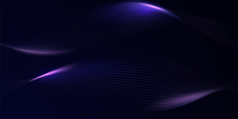 Fototapeta premium Flowing particles form waves, a gradient light pattern. modern technology background Vector illustration