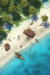 DnD Battlemap Shipwrecked Vessel on the Beach.