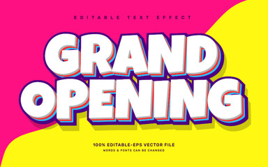 Grand opening editable text effect template