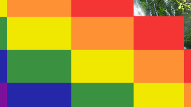 Pride Rainbow Simple 6 Colors Sliced Transitions 2 4k 1:1 16:9 9:16