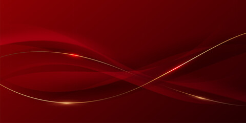 red background design With elegant effect elements. Vector image