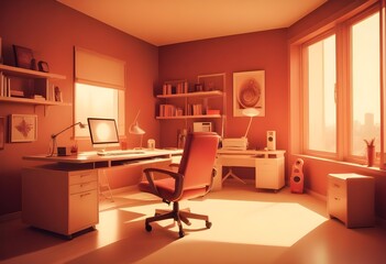 minimalist interior design style futuristic home office sleek furniture state of the art technology
