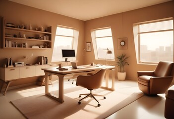 minimalist interior design style futuristic home office sleek furniture state of the art technology