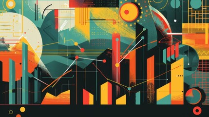 A stock market infographic illustrating investment strategies and risk management techniques, with colorful visuals