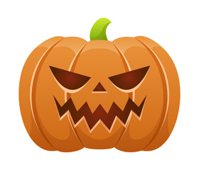 Vector Halloween pumpkin isolated on white background