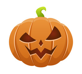 Vector Halloween pumpkin isolated on white background