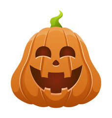 Fototapeta premium Vector Halloween pumpkin isolated on white background