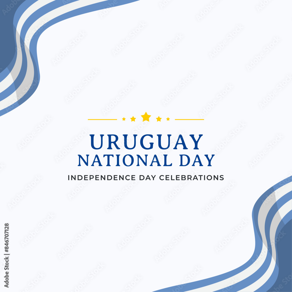 Wall mural uruguay independence day celebration graphics template